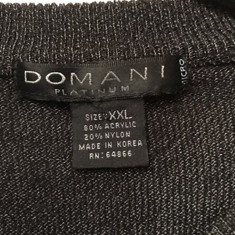 NWOT. Domani Men’s V-Neck Black Sweater. XXL. - Picture 5 of 6